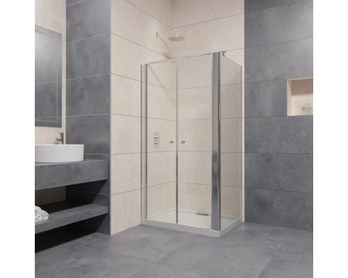 Купить Душевой уголок 80х100 см RGW PA-47 (PA-04+Z-050-1+держатель) Passage 04084780-011 прозрачное в магазине сантехники Santeh-Crystal.ru