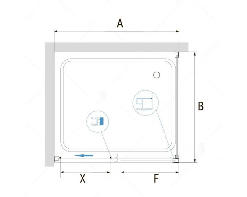 Заказать Душевой уголок 140х90 см RGW PA-76 (PA-016+Z-050-2) Passage 35087694-11 прозрачное в магазине сантехники Santeh-Crystal.ru