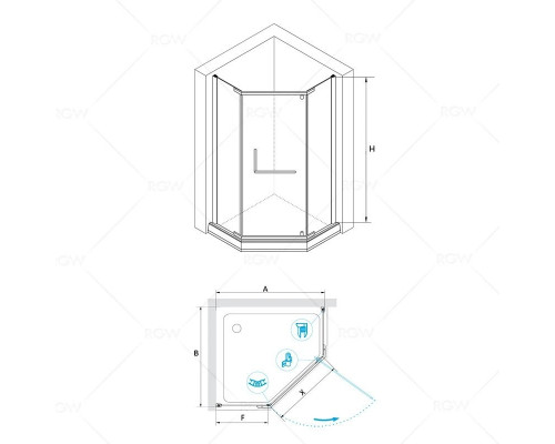 Приобрести Душевой уголок 78,5х78,5 см RGW PA-081 Passage 01088188-21 матовое в магазине сантехники Santeh-Crystal.ru