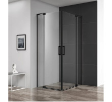 Душевой уголок 80-90х80-90 см Cezares SLIDER-A-2-80/90-C-NERO прозрачное