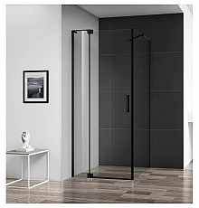 Душевой уголок 100-110х99,5 см Cezares SLIDER-AH-1-100-100/110-C-NERO прозрачное