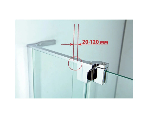 Купить Душевой уголок 90-100х99,5 см Cezares SLIDER-AH-1-100-90/100-C-CR прозрачное в магазине сантехники Santeh-Crystal.ru