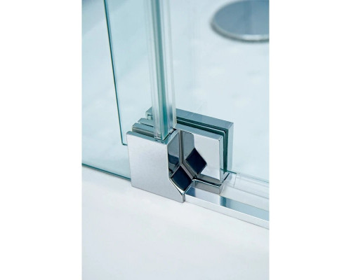 Купить Душевой уголок 90-100х99,5 см Cezares SLIDER-AH-1-100-90/100-C-CR прозрачное в магазине сантехники Santeh-Crystal.ru
