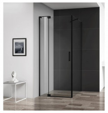 Душевой уголок 90-100х89,5 см Cezares SLIDER-AH-1-90-90/100-C-NERO прозрачное