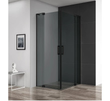 Душевой уголок 80-90х70-80 см Cezares SLIDER-AH-2-70/80-80/90-GRIGIO-NERO серое