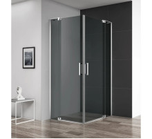 Душевой уголок 100-110х90-100 см Cezares SLIDER-AH-2-90/100-100/110-GRIGIO-Cr серое