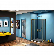 Душевой уголок 80х80 см Good Door Jazz CR-80-B-BR прозрачное