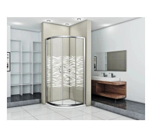 Душевой уголок 80х80 см Good Door Infinity R-80-W-CH прозрачный с рисунком