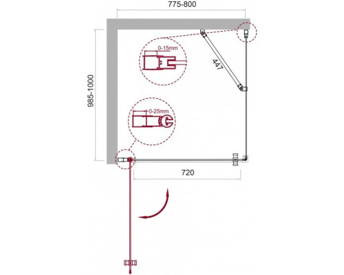 Купить Душевой уголок 80х100 см BelBagno Etna ETNA-AH-1-80/100-C-Cr прозрачное в магазине сантехники Santeh-Crystal.ru