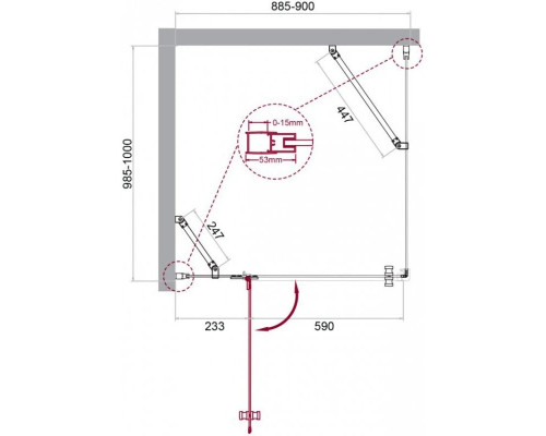 Приобрести Душевой уголок 90х100 см BelBagno Kraft KRAFT-AH-12-90/100-C-Cr-L прозрачное в магазине сантехники Santeh-Crystal.ru