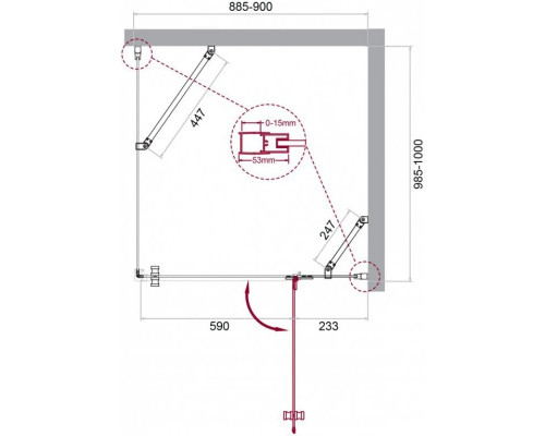 Приобрести Душевой уголок 90х100 см BelBagno Kraft KRAFT-AH-12-90/100-C-Cr-R прозрачное в магазине сантехники Santeh-Crystal.ru