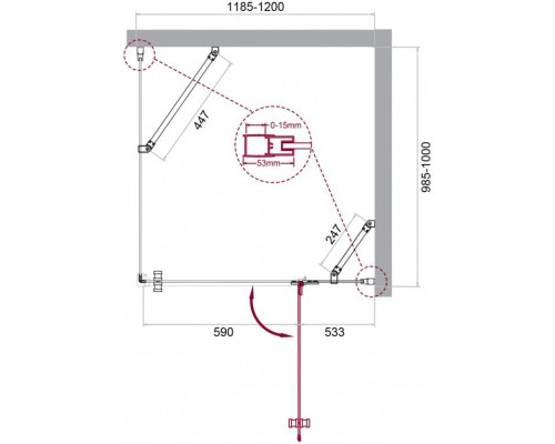Приобрести Душевой уголок 120х100 см BelBagno Kraft KRAFT-AH-12-120/100-C-Cr-R прозрачное в магазине сантехники Santeh-Crystal.ru