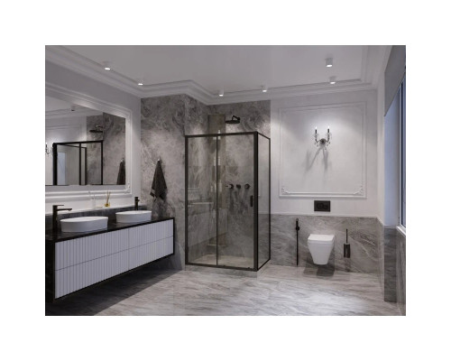 Купить Душевой уголок 120х80 см Ambassador Forsa 17021218AB-80AB прозрачное в магазине сантехники Santeh-Crystal.ru