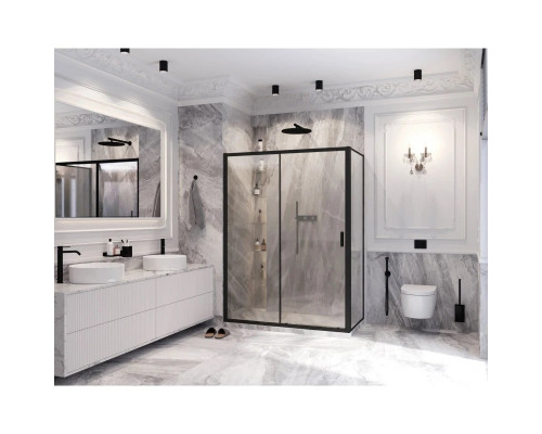 Купить Душевой уголок 140х110 см Ambassador Forsa 17021220AB-110AB прозрачное в магазине сантехники Santeh-Crystal.ru