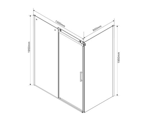 Купить Душевой уголок 130х90 см Vincea Como VSR-1C9013CLB прозрачное в магазине сантехники Santeh-Crystal.ru
