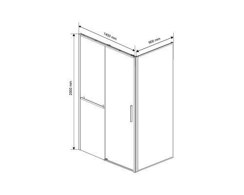 Заказать Душевой уголок 140х90 см Vincea Slim Soft VSR-1SS9014CLB прозрачное в магазине сантехники Santeh-Crystal.ru