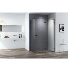 Душевой уголок 98х90 см Cezares BELLAGIO-AH-1-100/90-C-NERO прозрачное