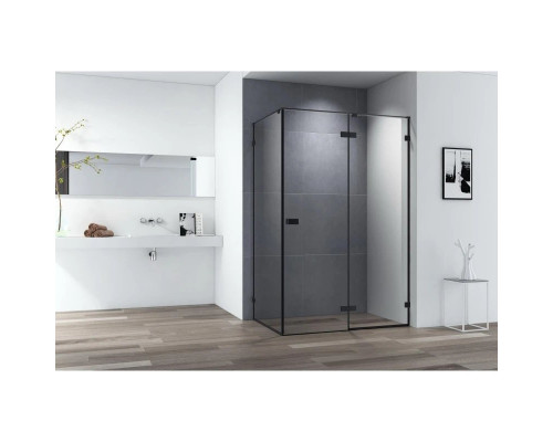 Заказать Душевой уголок 138х90 см Cezares BELLAGIO-AH-1-140/90-C-NERO прозрачное в магазине сантехники Santeh-Crystal.ru