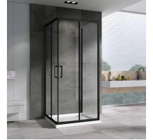 Душевой уголок 90х90 см Abber Schwarzer Diamant AG02090B-S90B прозрачное