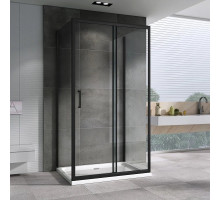 Душевой уголок 120х100 см Abber Schwarzer Diamant AG30120B-S100B-S100B прозрачное