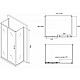 Купить Душевой уголок 120х100 см Abber Schwarzer Diamant AG30120B-S100B-S100B прозрачное в магазине сантехники Santeh-Crystal.ru