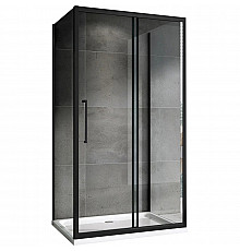 Душевой уголок 160х85 см Abber Schwarzer Diamant AG30160BH-S85B-S85B прозрачное