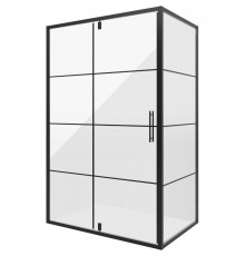 Душевой уголок 120х80 см Niagara NG-0220-08BLACK прозрачное