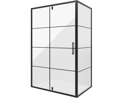 Купить Душевой уголок 120х80 см Niagara NG-0220-08BLACK прозрачное в магазине сантехники Santeh-Crystal.ru