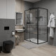 Купить Душевой уголок 120х80 см Niagara NG-0220-08BLACK прозрачное в магазине сантехники Santeh-Crystal.ru