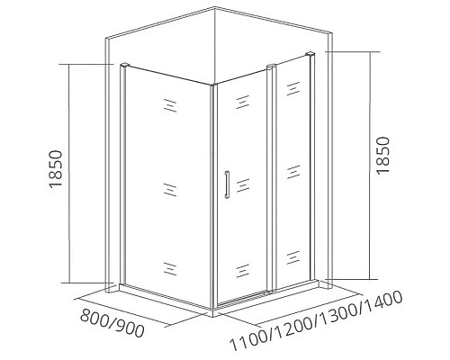 Заказать Боковая стенка 80 см Good Door Latte SP-80-C-WE прозрачное в магазине сантехники Santeh-Crystal.ru