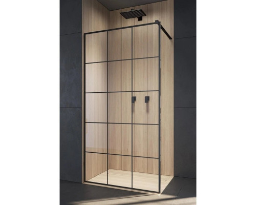 Приобрести Неподвижная перегородка Radaway Modo New Black II Factory 55 прозрачное в магазине сантехники Santeh-Crystal.ru