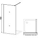 Купить Неподвижная перегородка 90 см Veconi Korato KR71-90-01-19C1 прозрачное в магазине сантехники Santeh-Crystal.ru