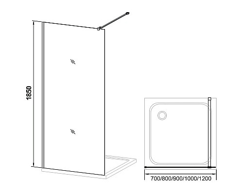 Santeh-Crystal.ru: Неподвижная перегородка 100 см Veconi Korato KR71-100-01-19C1 прозрачное Заказать Неподвижная перегородка 100 см Veconi Korato KR71-100-01-19C1 прозрачное в магазине сантехники Santeh-Crystal.ru