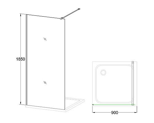 Santeh-Crystal.ru: Неподвижная перегородка 90 см Veconi Korato KR74-90-01-19C2 прозрачное Заказать Неподвижная перегородка 90 см Veconi Korato KR74-90-01-19C2 прозрачное в магазине сантехники Santeh-Crystal.ru