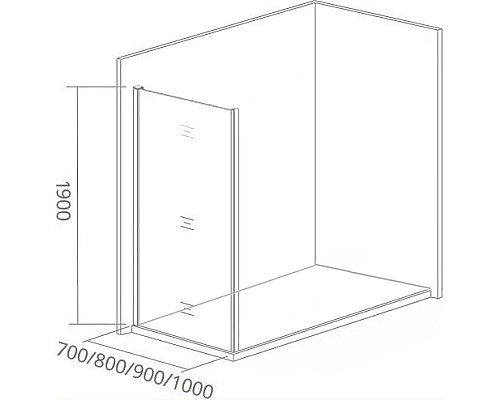 Приобрести Боковая стенка 100 см Good Door Cofe SP-100-C-B прозрачное в магазине сантехники Santeh-Crystal.ru