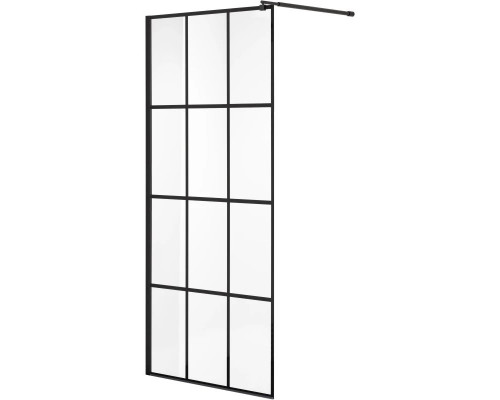 Купить Неподвижная перегородка 90 см Niagara NG-685-90BLACK прозрачное в магазине сантехники Santeh-Crystal.ru