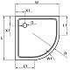 Купить Акриловый поддон 90x90 см Cezares TRAY-A-R-90-550-15-W в магазине сантехники Santeh-Crystal.ru