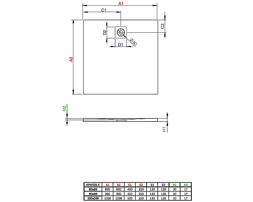Santeh-Crystal.ru: Поддон из литого мрамора 80x80 см Radaway Kyntos C Black HKC8080-54 Приобрести Поддон из литого мрамора 80x80 см Radaway Kyntos C Black HKC8080-54 в магазине сантехники Santeh-Crystal.ru