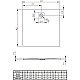 Купить Поддон из литого мрамора 80x80 см Radaway Kyntos C Cemento HKC8080-74 в магазине сантехники Santeh-Crystal.ru