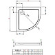 Заказать Акриловый поддон 80x80 см Radaway Doros A Stone White SDRA8080-01-04S в магазине сантехники Santeh-Crystal.ru