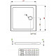 Заказать Акриловый поддон 80x80 см Radaway Doros C Stone White SDRC8080-01-04S в магазине сантехники Santeh-Crystal.ru