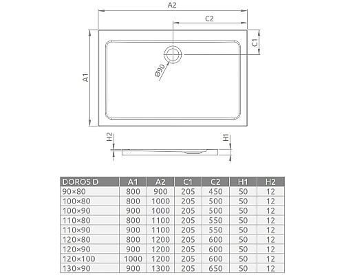 Santeh-Crystal.ru: Акриловый поддон 110x90 см Radaway Doros D Stone White SDRD1190-01-04S Приобрести Акриловый поддон 110x90 см Radaway Doros D Stone White SDRD1190-01-04S в магазине сантехники Santeh-Crystal.ru