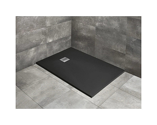 Купить Поддон из литого мрамора 160x100 см Radaway Kyntos F Black HKF160100-54 в магазине сантехники Santeh-Crystal.ru