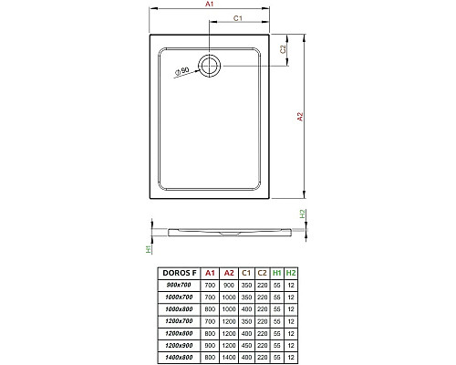 Santeh-Crystal.ru: Акриловый поддон 120x90 см Radaway Doros F Stone Anthracite SDRF1290-01-64S Купить Акриловый поддон 120x90 см Radaway Doros F Stone Anthracite SDRF1290-01-64S в магазине сантехники Santeh-Crystal.ru