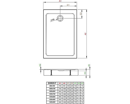 Santeh-Crystal.ru: Акриловый поддон 120x80 см Radaway Doros F Compact Stone Anthracite SDRFP1280-05-64S Приобрести Акриловый поддон 120x80 см Radaway Doros F Compact Stone Anthracite SDRFP1280-05-64S в магазине сантехники Santeh-Crystal.ru