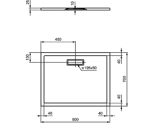 Заказать Акриловый поддон 90x70 см Ideal Standard Ultra Flat New T4474V1 в магазине сантехники Santeh-Crystal.ru