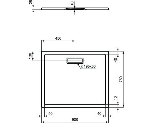 Приобрести Акриловый поддон 90x75 см Ideal Standard Ultra Flat New T4480V1 в магазине сантехники Santeh-Crystal.ru