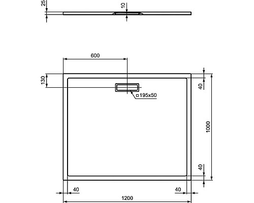 Купить Акриловый поддон 120x100 см Ideal Standard Ultra Flat New T448901 в магазине сантехники Santeh-Crystal.ru