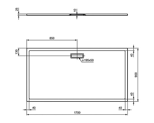 Купить Акриловый поддон 170x90 см Ideal Standard Ultra Flat New T4486V1 в магазине сантехники Santeh-Crystal.ru