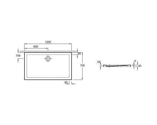 Заказать Керамический поддон 120х70 см Jacob Delafon Kyreo ENO90-00 в магазине сантехники Santeh-Crystal.ru